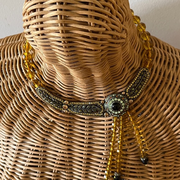 NIB La Vintage Vintage Tigress Asymmetrical Necklace - Picture 3 of 11